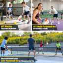 Pickleball Set Net with Wheels, Portable 3in1 Pickle Ball Net with Carry Bag- 3 Size Options, Designed for All Weather Conditions, Steady Metal Frame & Take Down for Practice & Games, 6ft/11ft/22ft