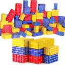 Nuanchu 60 Pcs Cardboard Building Blocks for Kids Large Jumbo Square Rectangle Thick Cardboard Pretend Bricks for Building Stacking Game(Assorted Shapes)