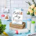 Roowest Bottle Chug Baby Shower Game Favors 12 Pcs Baby Shower Bottles Favor with 1 Wooden Sign for Gender Reveal Party Supplies Gifts (Bear)