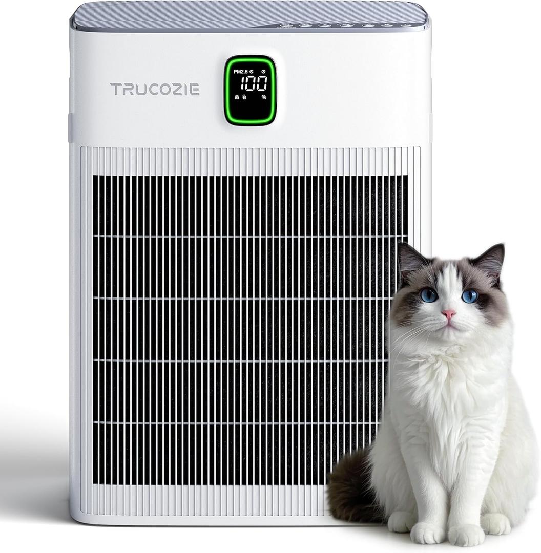 T554 Air Purifier for Home Up to 2000 Ft in 1 Hr with Washable Pre-Filter, Air Purifier for Home Pets with PM 2.5 Air Quality Display, Sleep Mode for Allergies, Dust, Smoke, White