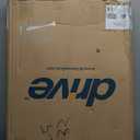 Drive Medical 10210-1 2-Button Folding Walker with Wheels, Rolling Walker, Front Wheel Walker, Lightweight Walkers for Seniors and Adults Weighing Up To 350 Pounds, Adjustable Height, Silver