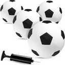 Size 3 Soccer Balls for Toddlers & Kids (4 Pack) - PVC Youth Soccer Balls - Small Beginner Sports & Practice Playground Balls for Backyard, Recess, School, Indoor or Outdoor with Pump