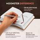 moonster Blank Journal Notebook Paper - A5 Journal Refill - for Refillable Leather Journal - Premium Milled Inserts Blank Sketch Book, Unlined Notepad 8.25 x 5.8 Inch, with 320 Pages 70gsm & Bookmark