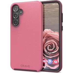 Crave for Samsung Galaxy A55 Case, Shockproof Protection Dual Layer Case for Galaxy A55 (6.6 inch) - Berry