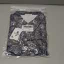 BOJIN Men's Print Golf Polo Shirts 166A Dark Gray Flower Leaves 2X (XXL)