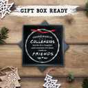 Colleagues Christmas Glass Ornament - Colleague to Friend Ornaments for Work Teams, Besties, Coworkers, Men, Women - Chance Made Us Colleagues Crystal Keepsake