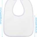Foaincore 30 Pcs White Bibs for Baby Unisex Teething Bib 2 Ply Waterproof Absorbent Durable White Bibs Bulk for DIY Baby Shower Games Decorating Washable Reusable Newborn Toddler Feeding Drooling