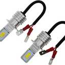 H3 LED Fog Light Bulbs Yellow Super Bright Replacement Kit 3000K Amber Color (Pack of 2)