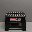 ACSTEP Folding Step Stool 9'' Tall Kids Step Stool Holds Up to 300 lb Plastic Foldable Step Stools for Kids Non-Slip Surface with Carry Handle Collapsible Stool for Home, Outdoor and Indoor (Black) (9 Inch( Pack of 1))