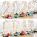 Graduation Decorations 2026 Deals - 8 LED Marquee Light Up Letters 'GRAD 2026' - Class of 2026 Ornaments Sign for Kindergarten High School College Wall Table Centerpieces Decor Party Supplies