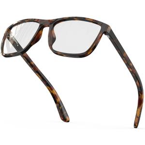 Bloomoak 100% Red Lens Blue Green Light Blocking Glasses- Dual AR Coatings Sleep Glasses Before Bed - Anti Glare, Fatigue (43% - Brown Tortoiseshell (Hard Case Included))