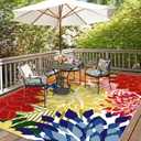 ZonLi 9x12 Outdoor Rug Waterproof, Indoor Outdoor Patio Carpet