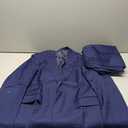 Mens Suit Slim Fit 3 Piece Double Breasted Suit Men Formal Tuxedo Set Casual Wedding Prom Groom Suits (XS, Navy Blue)