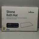 Stone Bath Mat Diatomaceous Earth Shower Mat Non-Slip Super Absorbent Diatomite Stone Bath Mats for Bathroom Floor Quick Drying Natural Easy to Clean (Line2-grey)