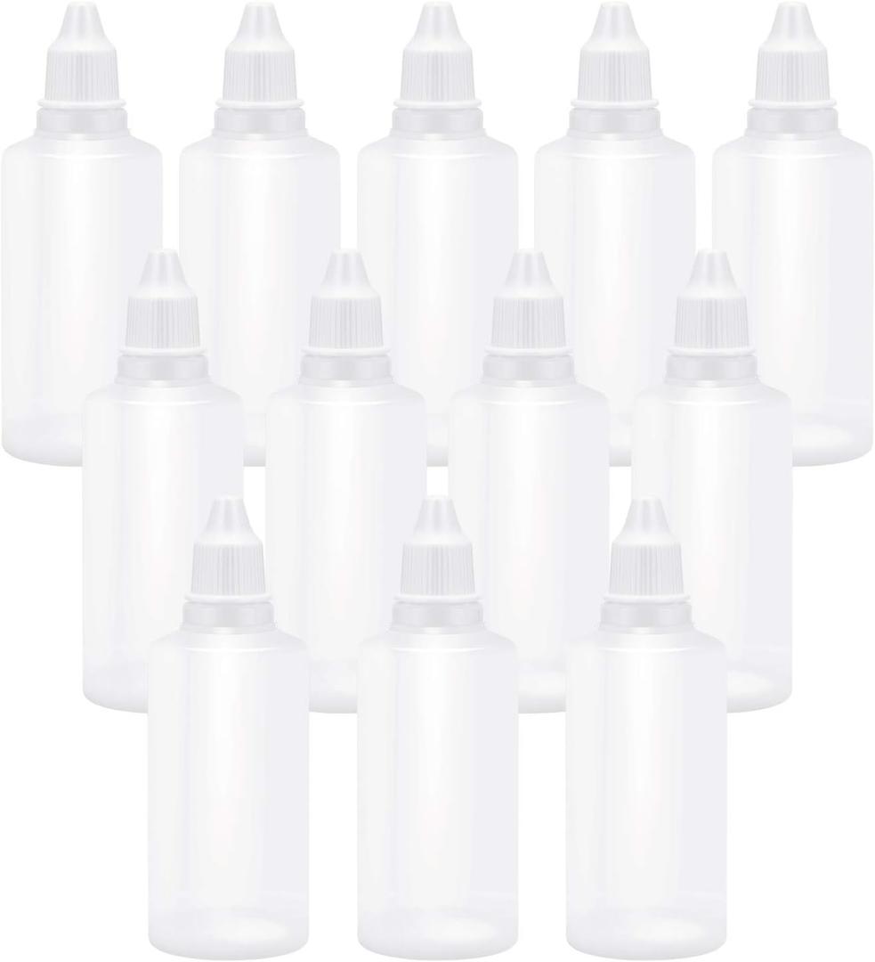 Plastic Dropping Bottles Vial of Liquid Eye Liquid Dropper, 60ml, 5 pack