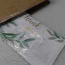 50 Pack Thank You Bags for Small Business 15"x12" Reusable Plastic Boutique Shopping Gift Bags with Handle 2.76 Mil Thick (Sage Green)