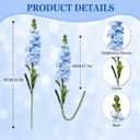 Orelaventino Delphinium Artificial Flowers, 33.5" Long Stem Fake Flowers