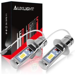 AUXLIGHT H3 LED Fog Light DRL Bulbs, 3000 Lumens Extremely Bright Bulbs Replacement for Cars, Trucks, 6000K Xenon White