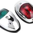 aqxreight LED Marine Navigation Light, Green, Red, Harbor Lamp, Side Mount for Boat, Maximum 20m, aqxreightqsx1z9wg4b