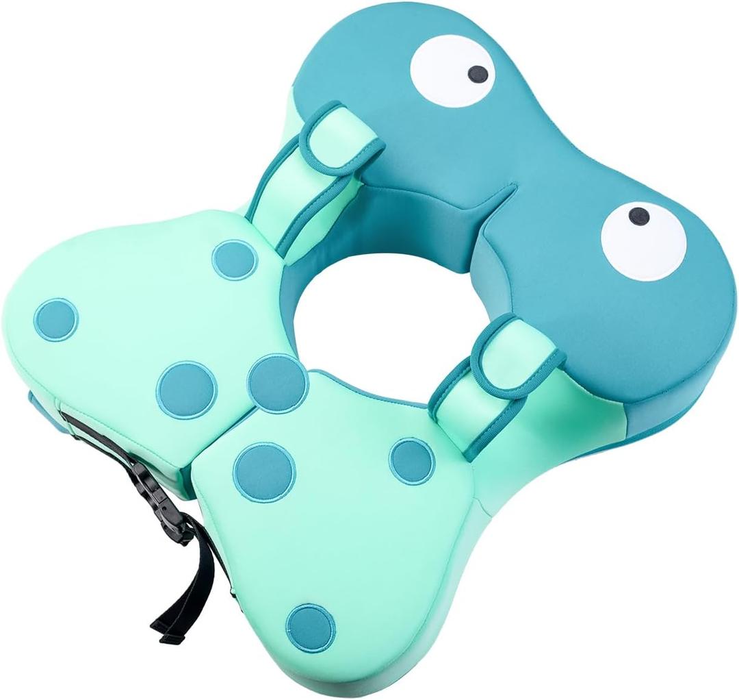 Non Inflatable Baby Swimming Float Baby Infant Swim Newborn Pool Floats Swimming Loop Soft Waterproof Swim Ring for Babies Adjustable and Suitable for 6-36 Months Baby Boys Grils (Blue)