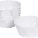 5.8inch Cereal Bowls - 6pcs Kitchen - Melamine Bowls for Cereal, Soup, Oatmeal, Salad, Ramen, Noodle, RiceWhite