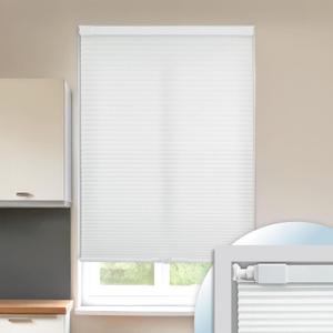 DEZ FURNISHINGS EZ Grip No Tools No Drill Light Filtering 1" Cordless Cellular Shade, 35" W x 64" H, White