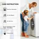 Boho Shaggy Microfiber Bathroom Rug, Super Absorbent Non Slip Mat for Tub, Shower, Machine Wash, 20X30 in