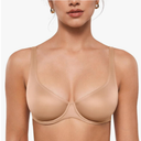 INLYRIC Women's Mesh Balconette Bra Sexy Demi Supportive Comfortable Seamless Underwire Unlined Sheer Bras Size 36F