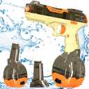 Electric Water Pistol for Kids,550+ Continuous Ammos Automatic Squirt Guns,Auto Suction with Pipe&Manual Fill,Ideal Summer Toys for Pool,Beach (1Pack)