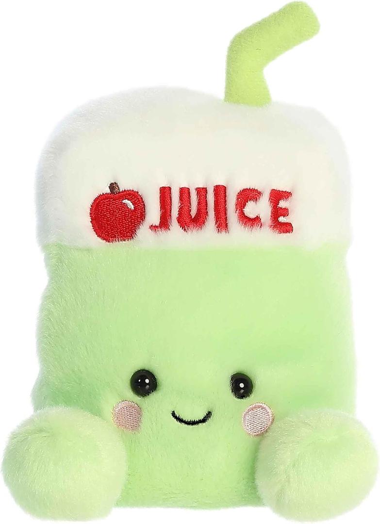 Aurora Adorable Palm Pals Sippy Apple Juice Stuffed Animal - Fun Collectible Plush for Kids and Adult Collectors - Perfect for Decorating Rooms and Birthday Gifts - Green 5 Inches