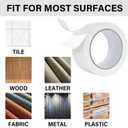 Double Sided Carpet Tape to Fasten Area Rug Edges 2 Inch x 45 Yards, Removable Residue-Free Rug Tape, Heavy-Duty Non Slip Rug Gripper for Living Room, Bathroom, Office to Hardwood, Ripped by Hand