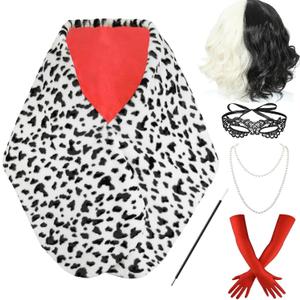 Women's Halloween Cosplay Costume Cape with Accessory Set for Themed Parties Dress Up (63 inch)