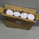 Set of 4 Plastic Carafe with Lid, 1 Liter Mimosa Bar Supplies, Large Square Base Juice Containers, Water Bottle, Milk Container, Clear Beverage Containers for Fridge - HAND WASH ONLY