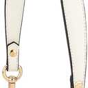 PH PandaHall Short Bag Strap, 20.3 Inch White Imitation Leather Purse Straps 1 Inch Wide Bag Strap Replacement Purse Handbag Straps for Women Men DIY Underarm Bag Handbag, Golden Hardware