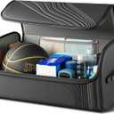 TOPABYTE Car Trunk Organizer with Lid Capacity Collapsible Bag Black, Large