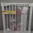 Cumbor 29.7-48" Baby Gate for Stairs, Mom's Choice Awards Winner-Dog Gates for Doorways, Auto Close Safety Pet Gate for Dogs Indoor, Easy Install Pressure Mounted Child Gate with Walk Thru Door, White