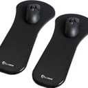 LL-COEUR 2 Pack Arm Support Wrist Rest for Table and Chair, Ergonomic Armrest Desk Extender, Multifunctional Computer Mouse Pad Holder (2 x Black), 17.7l X 7.9w Inches
