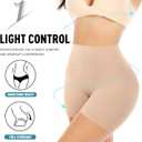 Werena Seamless Shaping Boyshorts Panties for Women Slip Shorts Under Dress Shapewear Shorts Tummy Control Underwear (Beige, S)