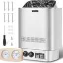 Mxmoonant Sauna Heater, 9KW 220V Electric Sauna Heaters Stove Dry Steam Sauna Bath for Home Hotel Spa Max. 425 Cu.ft with Sauna Hygrothermograph