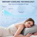 Cooling Pillow Case Standard Size Pillow Cover with Zipper for Hot Sleepers Breathable & Gentle on Skin, All-Night Comfort (Dark Grey, 1Pcs)