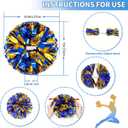 4Pcs Metallic Cheerleading Pom Poms, Creatiee 2 Pair Cheerleader Cheering Squad Pompoms for School Sports Dance Games Team Spirit Cheer