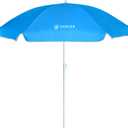 AMMSUN 5ft Seaside Beach Umbrella for Sand and Water Table - Kids Durable Umbrellas for children Beach Camping Garden Outdoor Play Shade,5ft Blue