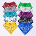 Maiwa 10 Pack Baby Triangle Bandana Bibs for Boys Girls for Drool Teething Eating with Snaps