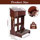 Wooden Prayer Kneeler with Foldable Padded Stool and Drawer for Praying Catholic