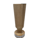 Decorative Wooden Cups, With The top Painted Black And A Base With White Dots 10" X 3.5"