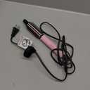 Farery Mini Thermal Brush 3 Temperature Adjustable, 3/4 Inch Travel Curling Iron for Short Hair, Heated Round Brush for Touch ups and Small Curls, Travel Size Curling Wand, Dual Voltage, Pink