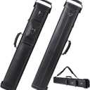 Hard 3x5 Pool Cue Case, 8 Hole Pool Cue Stick Case Billiard Cue Case, Holds Up to 3 Butts and 5 Shafts, Topstitching Design