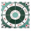 Michigan Rummy Play Mat,27.6" x 27.6", 2-9 Players, Tripoley Game Foldable Felt Mat,Classic Family Casino Games of Bets and Bluffs,The Perfect Blend of Rummy and Poker（Only Game Mats）
