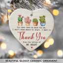 3 x Thank You Heart Shaped Ornaments 2026 - Retirement Gifts for Men Women Friends, Coworkers, Ceramic Ornament for Christmas Decorations, Boss Gifts, Thoughtful Gift for Teacher Appreciation