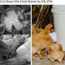 Automatic Chicken Feeder and Waterer Set Hanging Chicken Feeder No Waste Poultry Feeder 3 Gallon Water Feeder
